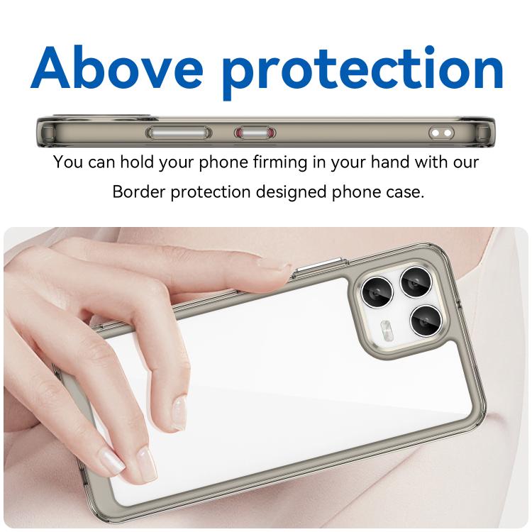 For T-Mobile Revvl 8 Pro 5G Colorful Series Acrylic Hybrid TPU Phone Case