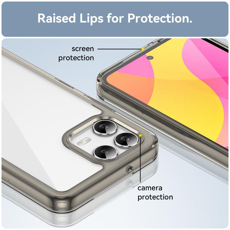 For T-Mobile Revvl 8 Pro 5G Colorful Series Acrylic Hybrid TPU Phone Case