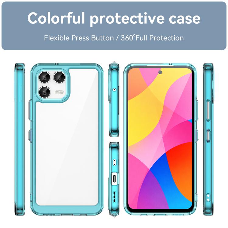 For T-Mobile Revvl 8 Pro 5G Colorful Series Acrylic Hybrid TPU Phone Case