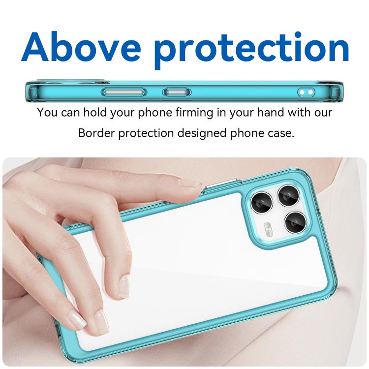 For T-Mobile Revvl 8 Pro 5G Colorful Series Acrylic Hybrid TPU Phone Case