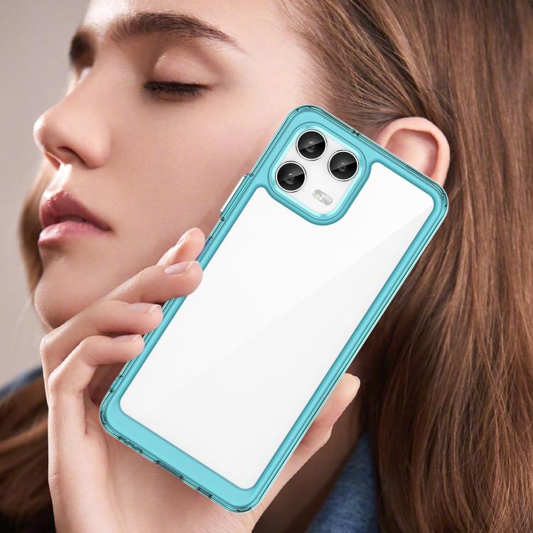 For T-Mobile Revvl 8 Pro 5G Colorful Series Acrylic Hybrid TPU Phone Case