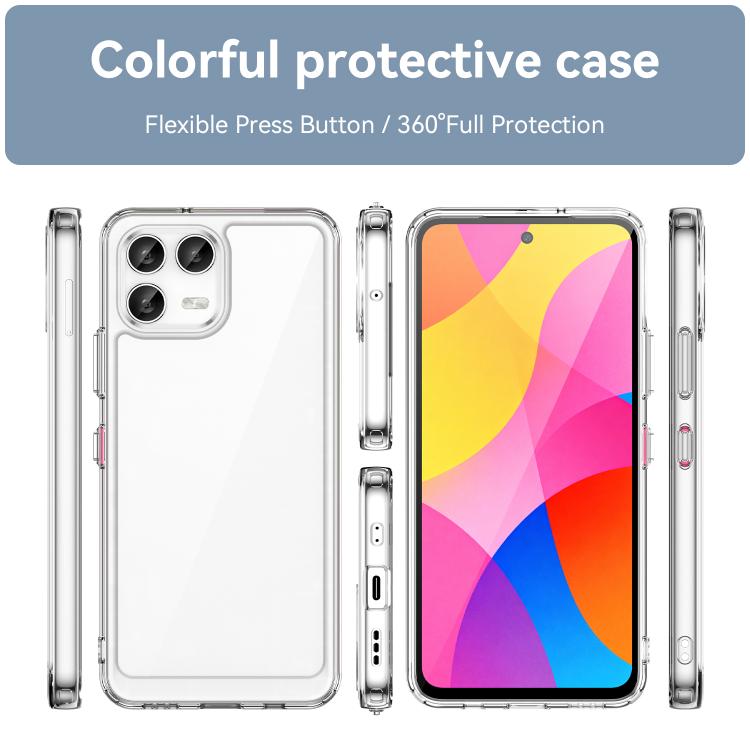 For T-Mobile Revvl 8 Pro 5G Colorful Series Acrylic Hybrid TPU Phone Case