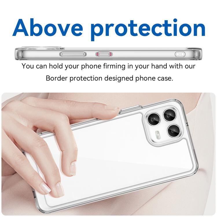 For T-Mobile Revvl 8 Pro 5G Colorful Series Acrylic Hybrid TPU Phone Case