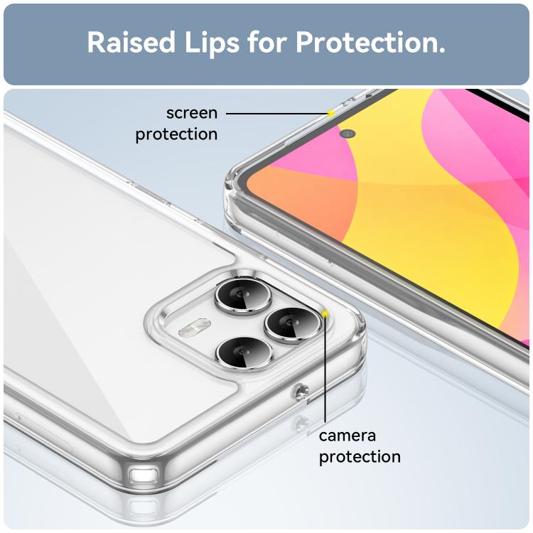 For T-Mobile Revvl 8 Pro 5G Colorful Series Acrylic Hybrid TPU Phone Case