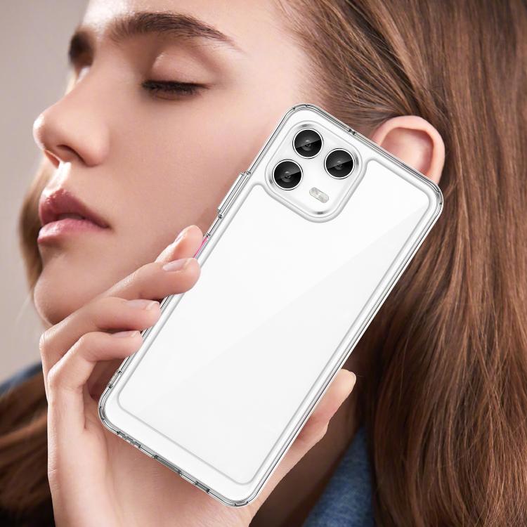 For T-Mobile Revvl 8 Pro 5G Colorful Series Acrylic Hybrid TPU Phone Case