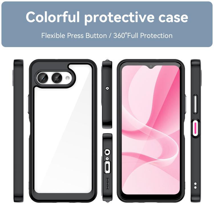 For T-Mobile Revvl 8 5G Colorful Series Acrylic Hybrid TPU Phone Case