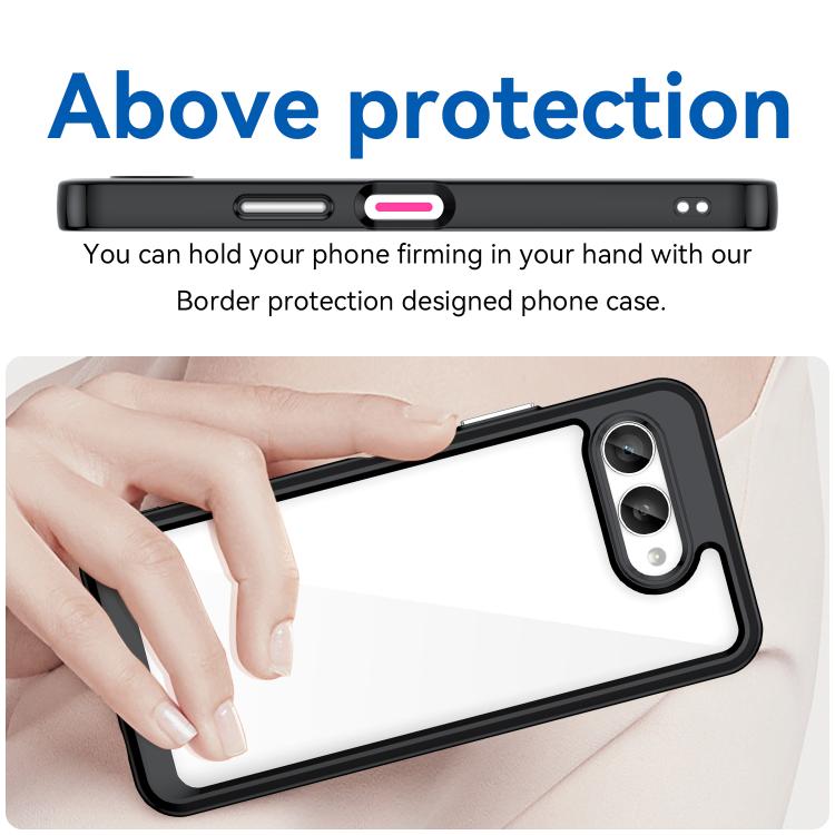 For T-Mobile Revvl 8 5G Colorful Series Acrylic Hybrid TPU Phone Case