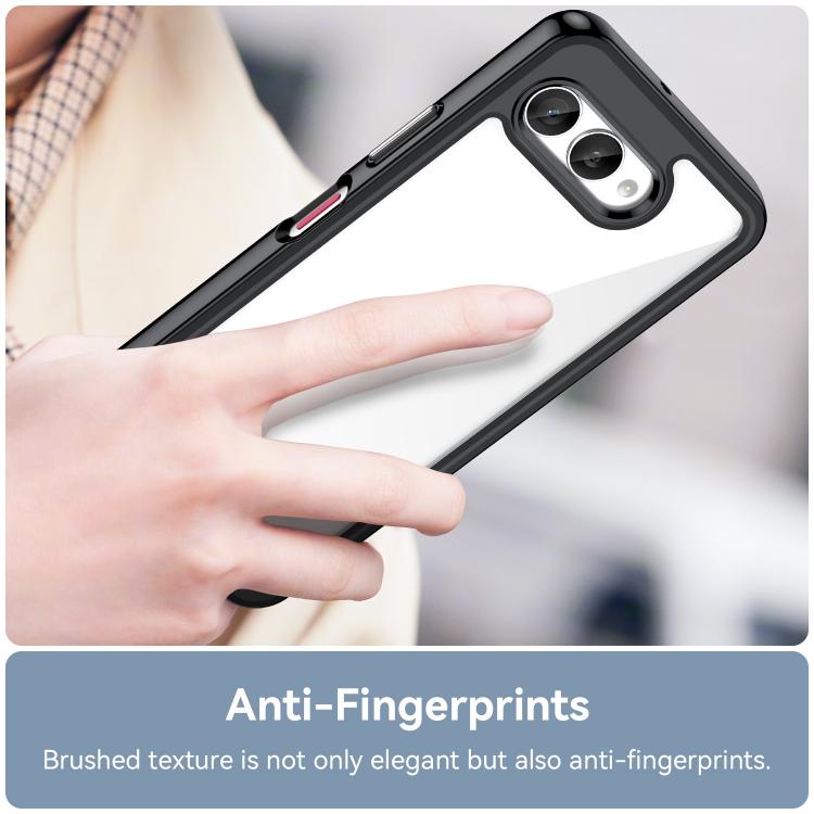 For T-Mobile Revvl 8 5G Colorful Series Acrylic Hybrid TPU Phone Case