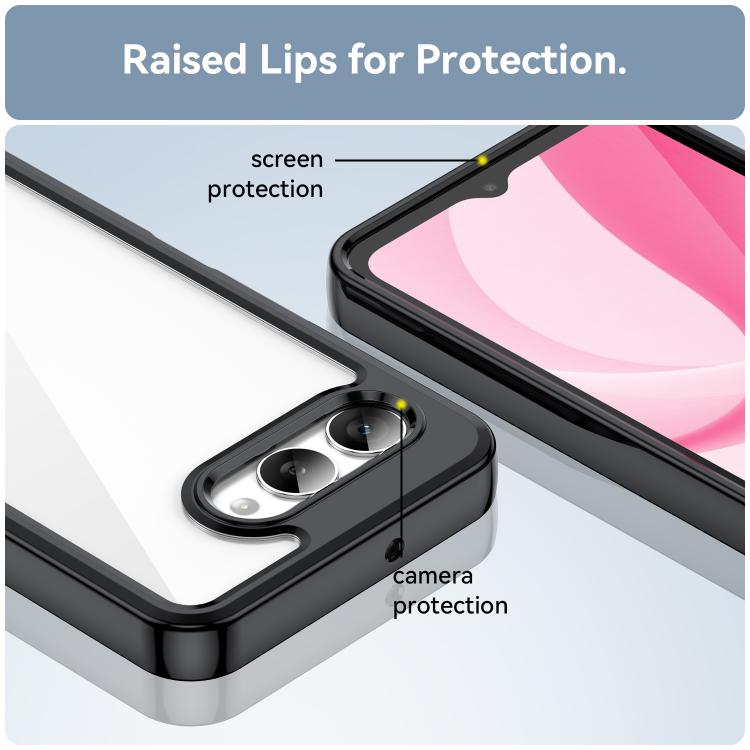 For T-Mobile Revvl 8 5G Colorful Series Acrylic Hybrid TPU Phone Case
