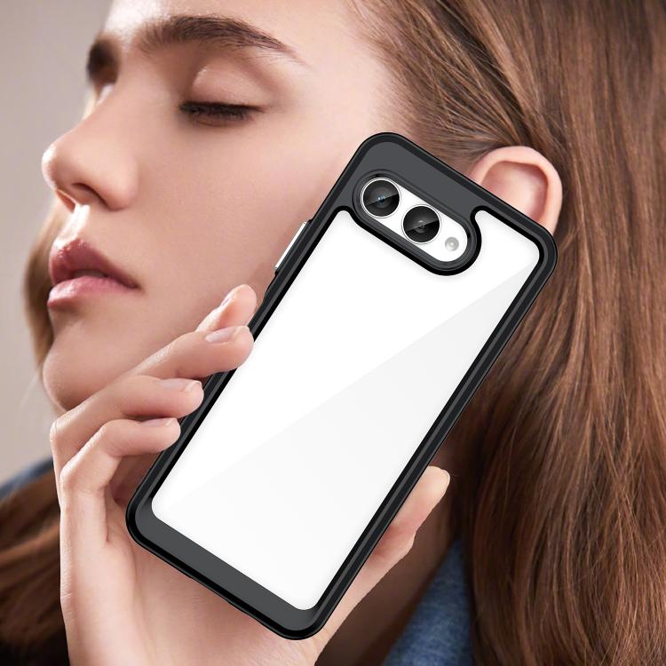 For T-Mobile Revvl 8 5G Colorful Series Acrylic Hybrid TPU Phone Case