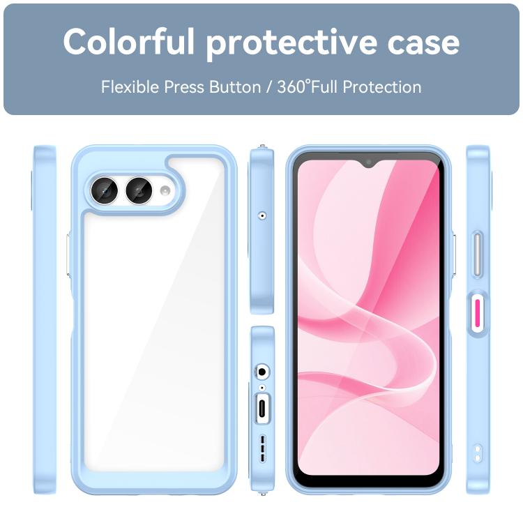 For T-Mobile Revvl 8 5G Colorful Series Acrylic Hybrid TPU Phone Case