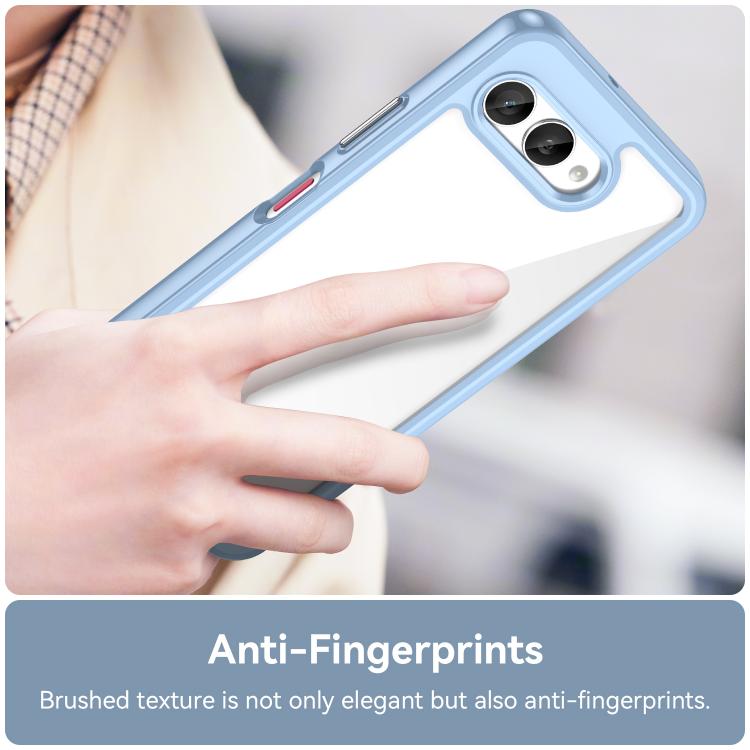 For T-Mobile Revvl 8 5G Colorful Series Acrylic Hybrid TPU Phone Case