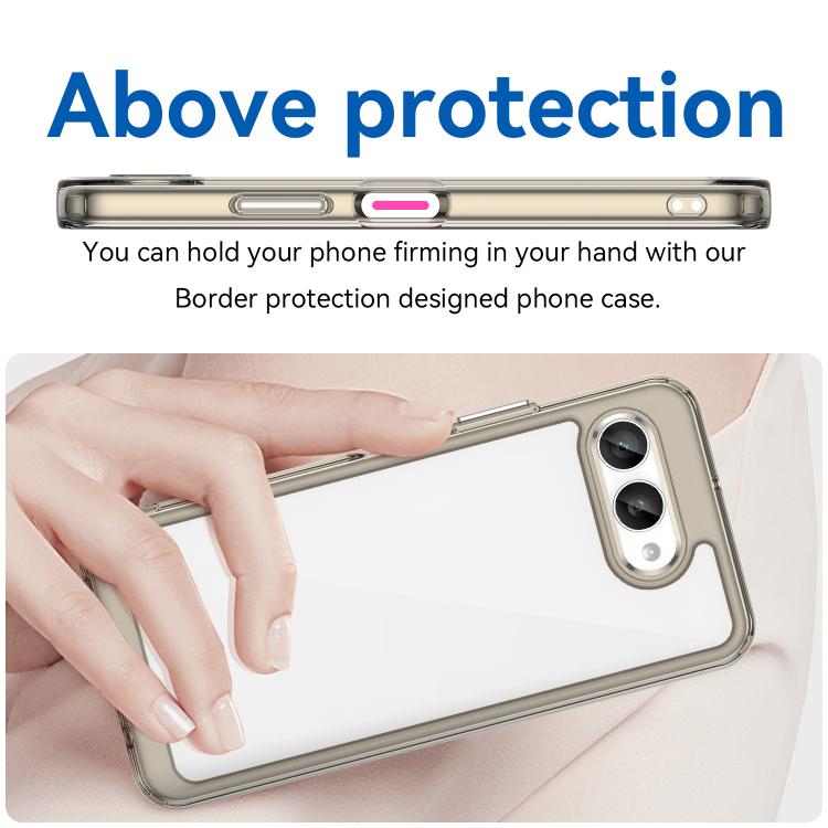 For T-Mobile Revvl 8 5G Colorful Series Acrylic Hybrid TPU Phone Case