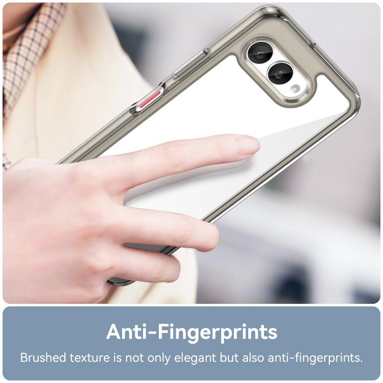For T-Mobile Revvl 8 5G Colorful Series Acrylic Hybrid TPU Phone Case