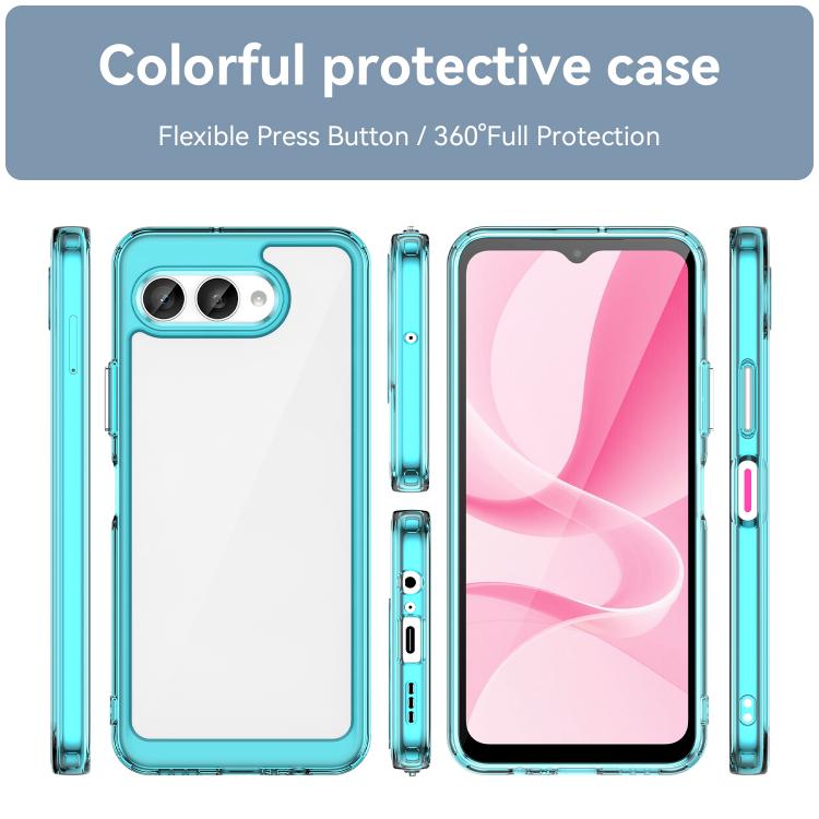 For T-Mobile Revvl 8 5G Colorful Series Acrylic Hybrid TPU Phone Case