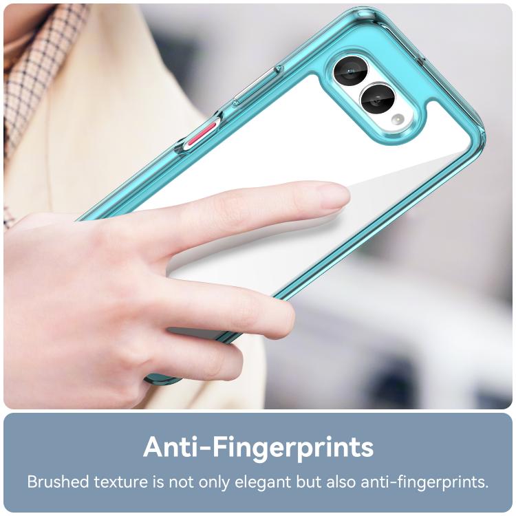 For T-Mobile Revvl 8 5G Colorful Series Acrylic Hybrid TPU Phone Case
