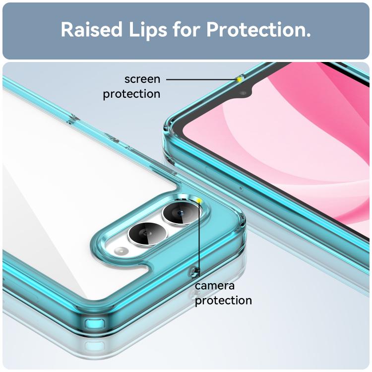 For T-Mobile Revvl 8 5G Colorful Series Acrylic Hybrid TPU Phone Case