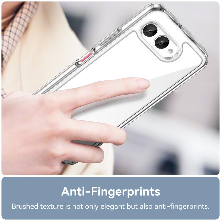 For T-Mobile Revvl 8 5G Colorful Series Acrylic Hybrid TPU Phone Case