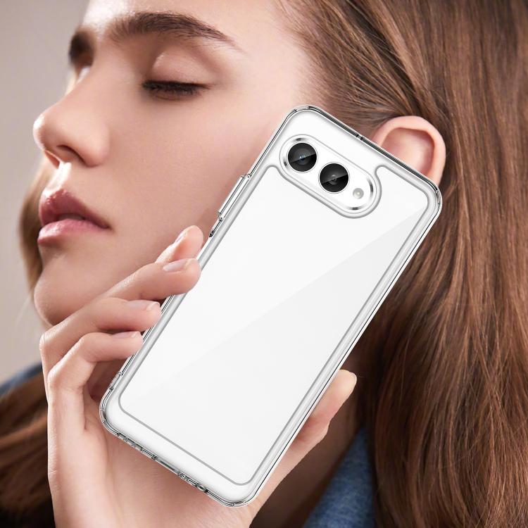 For T-Mobile Revvl 8 5G Colorful Series Acrylic Hybrid TPU Phone Case