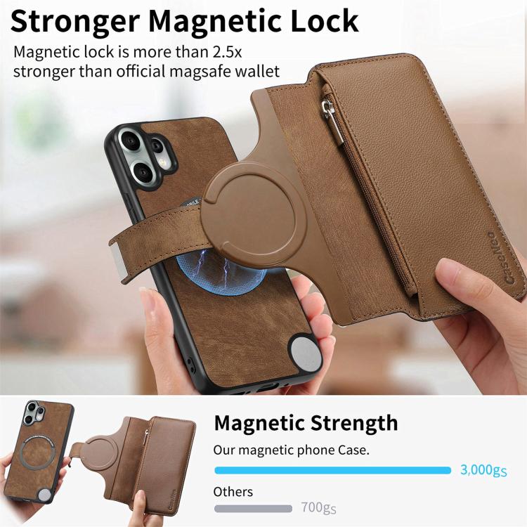 For Nothing CMF Phone 2 Pro CaseNeo MagSafe RFID Anti-theft Zipper Wallet Retro Leather Phone Case