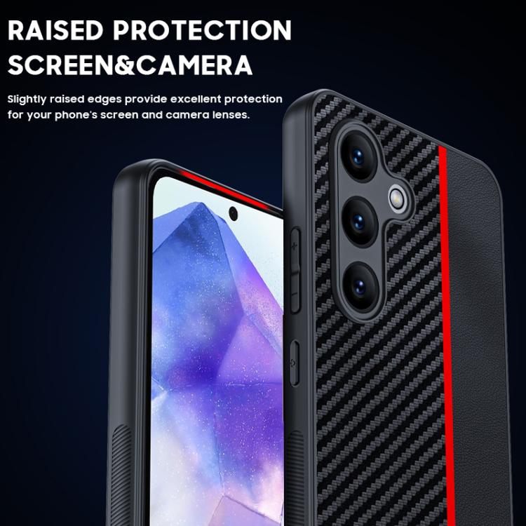 For Samsung Galaxy A55 5G Ultra-thin Carbon Fiber Texture Printing Phone Case