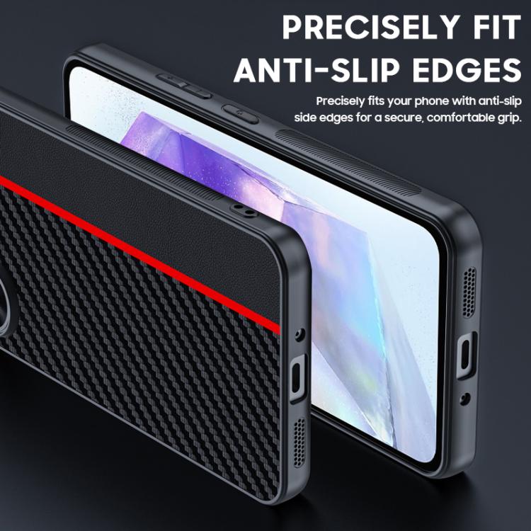 For Samsung Galaxy A55 5G Ultra-thin Carbon Fiber Texture Printing Phone Case