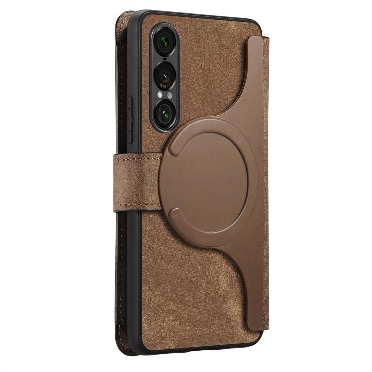 For Sony Xperia 1 VII CaseNeo MagSafe RFID Anti-theft Zipper Wallet Retro Leather Phone Case
