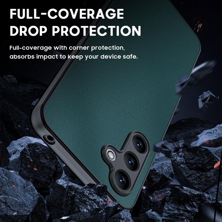 For Samsung Galaxy A55 5G Ultra-thin Plain Skin Leather Phone Case