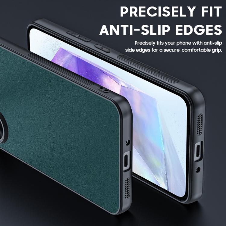 For Samsung Galaxy A55 5G Ultra-thin Plain Skin Leather Phone Case