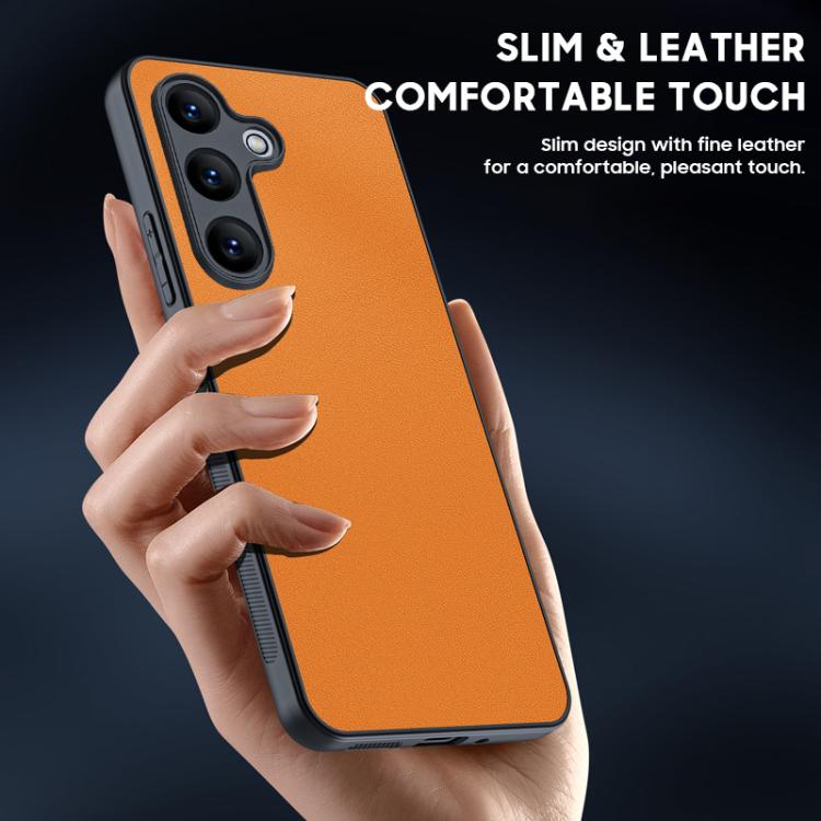 For Samsung Galaxy A55 5G Ultra-thin Plain Skin Leather Phone Case