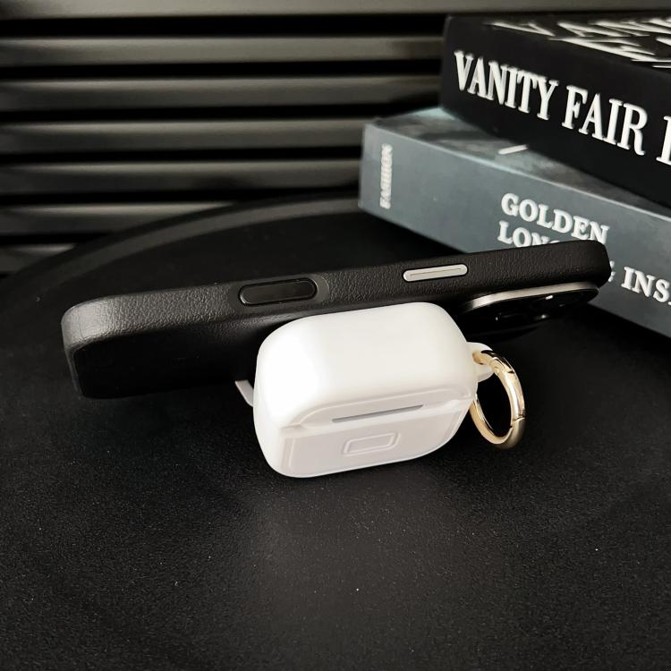 For AirPods 3 Leopard Print Folding Holder Earbuds Protective Case with Mirror