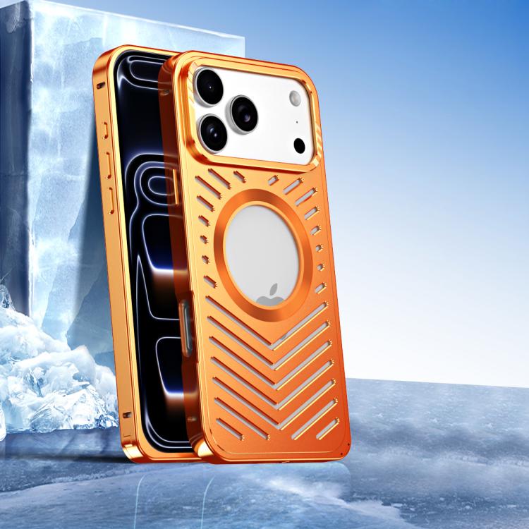 For iPhone 17 Pro Cooling MagSafe Magnetic Metal Phone Case