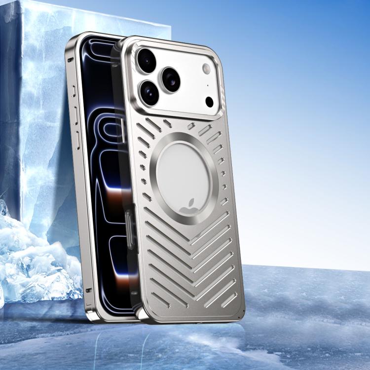 For iPhone 17 Pro Cooling MagSafe Magnetic Metal Phone Case