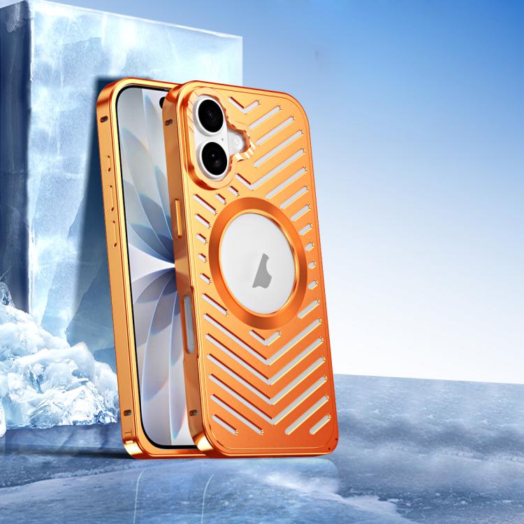 For iPhone 17 Cooling MagSafe Magnetic Metal Phone Case