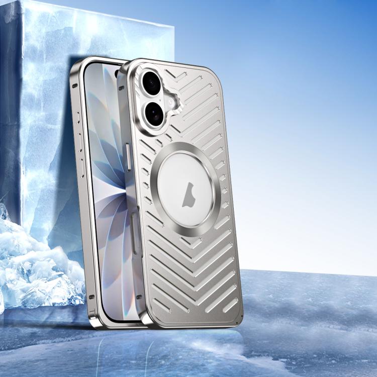 For iPhone 17 Cooling MagSafe Magnetic Metal Phone Case