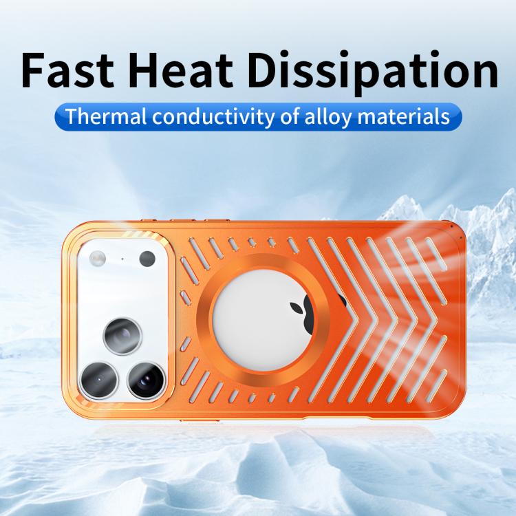 For iPhone 17 Pro Cooling MagSafe Magnetic Metal Phone Case