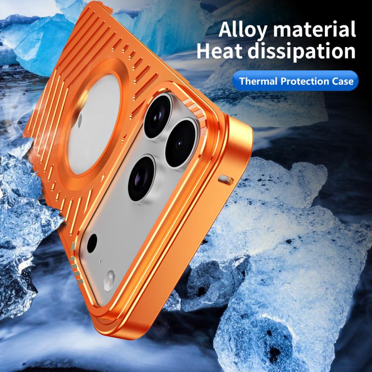 For iPhone 17 Pro Cooling MagSafe Magnetic Metal Phone Case