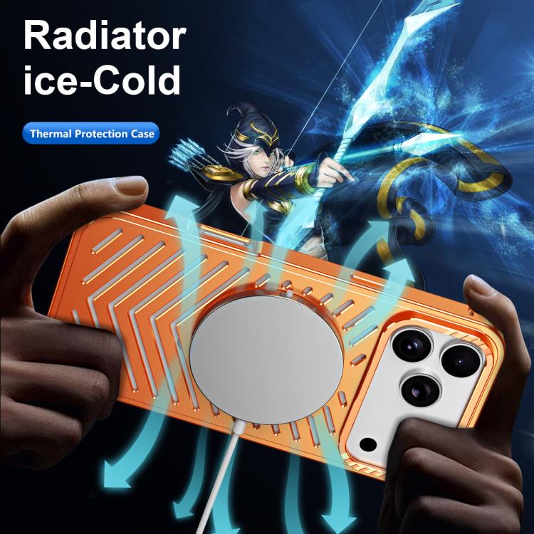 For iPhone 17 Pro Cooling MagSafe Magnetic Metal Phone Case