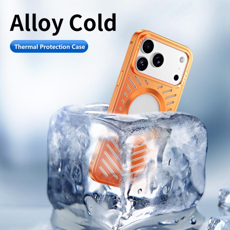 For iPhone 17 Cooling MagSafe Magnetic Holder Metal Phone Case
