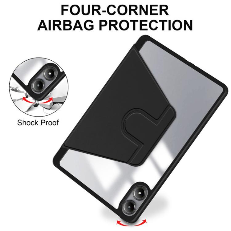 For Xiaomi Redmi Pad Pro 12.1 360 Rotation Acrylic Leather Smart Tablet Case
