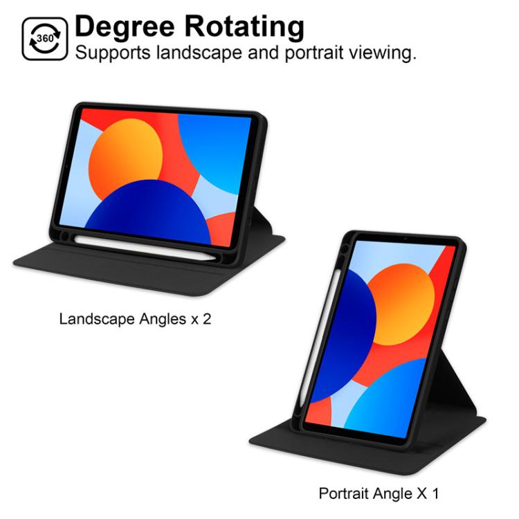 For Xiaomi Redmi Pad SE 8.7 360 Rotation Acrylic Leather Smart Tablet Case
