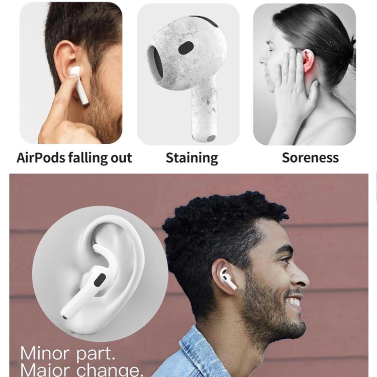 For AirPods 4 XDcase 3 Pairs Silicone Anti-slip Sports Ear Caps with Storage Case & Carabiner