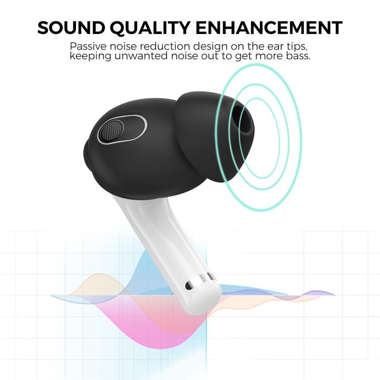 For AirPods 4 XDcase 3 Pairs Silicone Cover Ear Caps with Storage Case & Carabiner