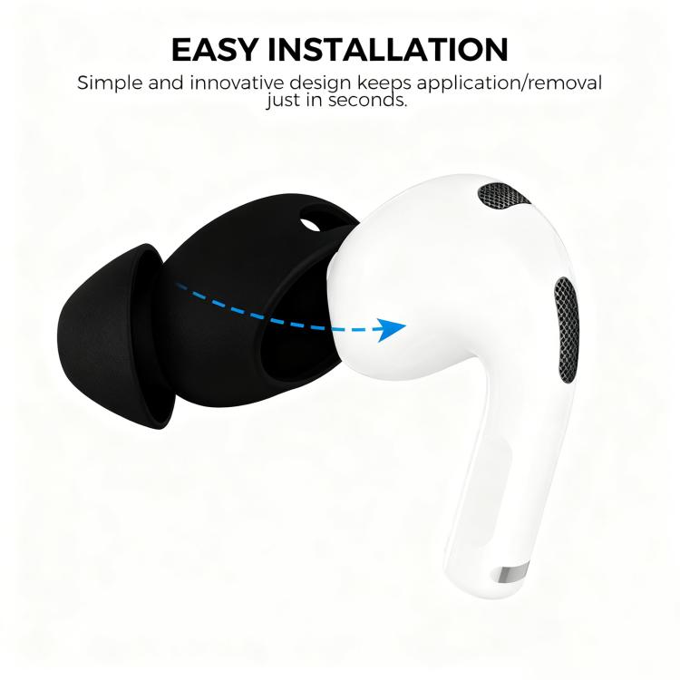 For AirPods 4 XDcase 3 Pairs Silicone Cover Ear Caps with Storage Case & Carabiner
