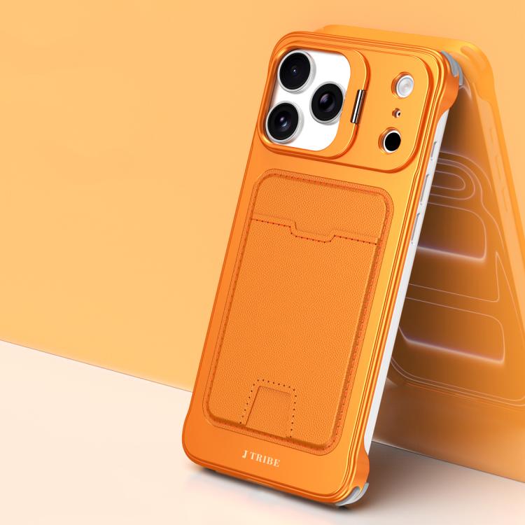 For iPhone 17 Pro Max J TRIBE Metal Frameless Card Slot Lens Holder Phone Case
