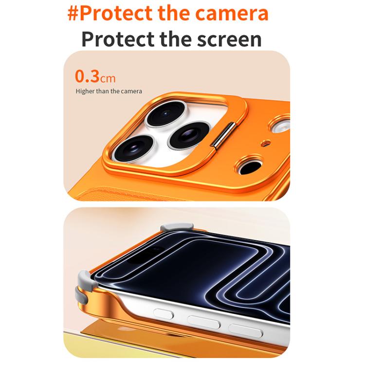 For iPhone 17 Pro Max J TRIBE Metal Frameless Card Slot Lens Holder Phone Case