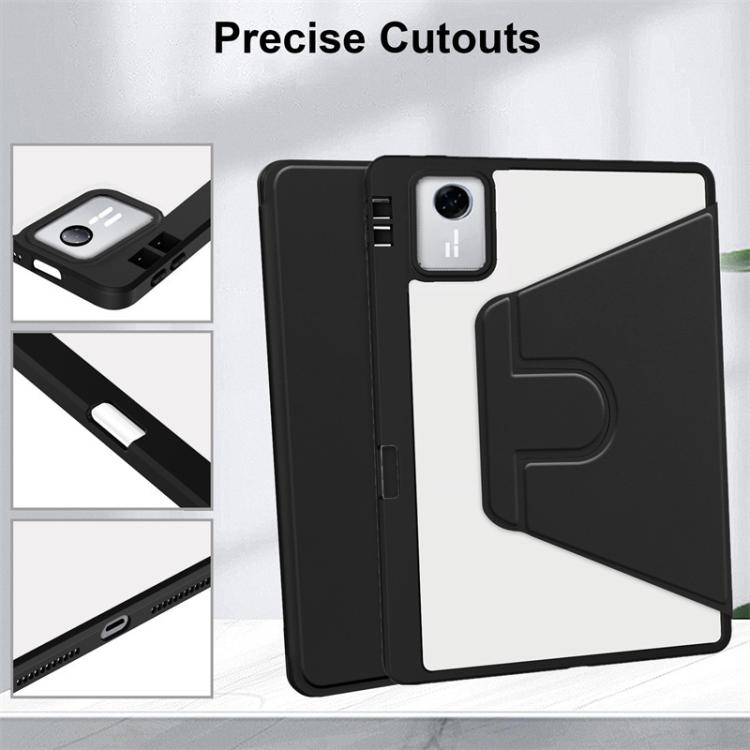 For Lenovo Xiaoxin Pad 11 2025 / 2024 360 Rotation Acrylic Leather Smart Tablet Case