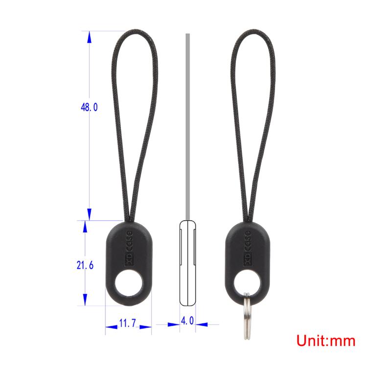 XDcase 5pcs DIY Lanyard Accessories for Phone Earphone Thickened Small Rope - Black
