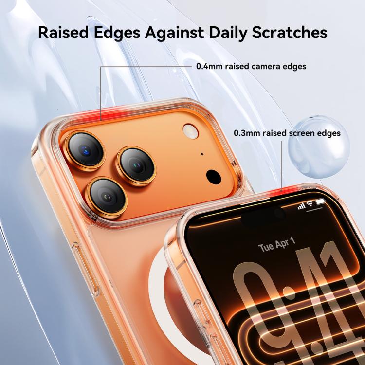 For iPhone 17 Pro JOYROOM Skin Feel Series TPU+PC MagSafe Magnetic Phone Case - Transparent