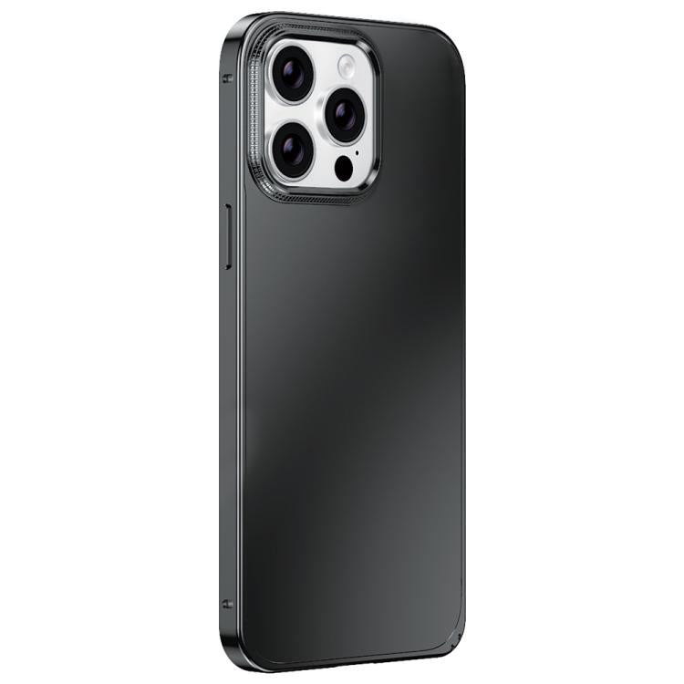 For iPhone 14 Pro Max Metal Frame Micro-frosted Back Panel Phone Case